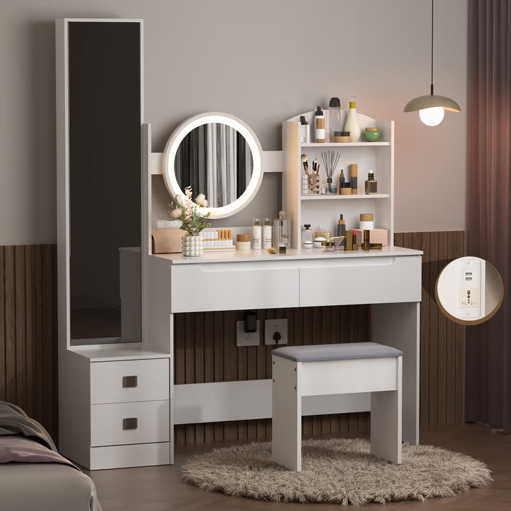 Makeup Table Mirror Cabinet